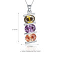 Cute Colorful CZ Silver Jewelry Necklace (N-0044)